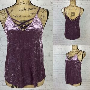 American Eagle Crush Velvet Strappy Top
